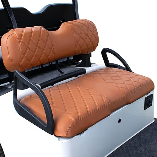 NOKINS Juego de fundas de asiento de diamante para carrito de golf, apto para Club Car DSClub Car PrecedentEZGO TXTEZGO RXVYamaha Cojín de asiento