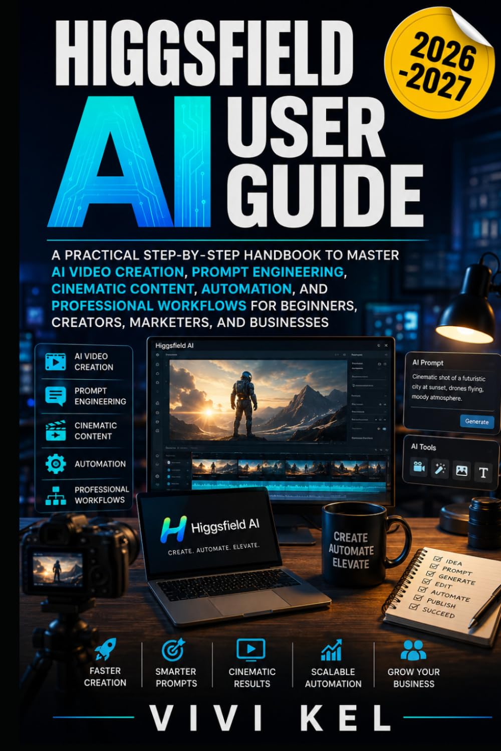 HIGGSFIELD AI USER GUIDE: A PRACTICAL STEP-BY-STEP HANDBOOK TO MASTER AI VIDEO CREATION, PROMPT ENGINEERING, CINEMATIC CONTENT, AUTOMATION, AND ... CREATORS, MARKETERS, AND BUSINESSES