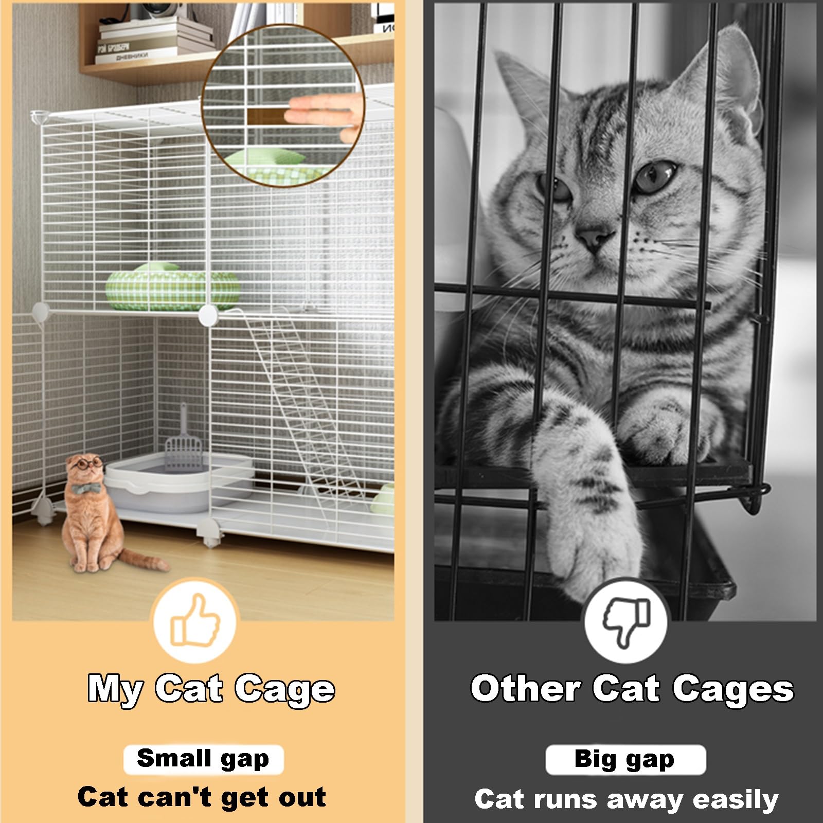 kat pen, kleine dieren kooi indoor draagbare metalen draad