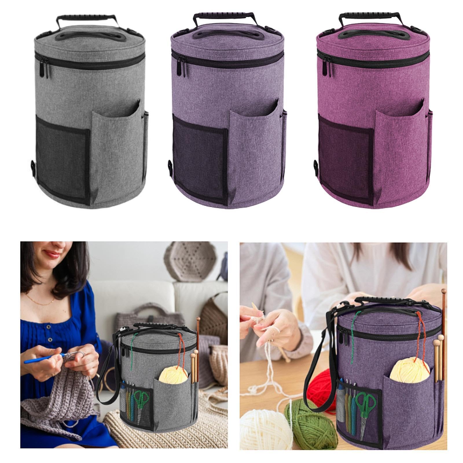 Enakshi® Yarn Holder Bag Portable Knitting Shoulder Bag for Store Yarn Beginners gray|Home & Garden | Household Supplies & Cleaning | Home Organization | Storage Bags 4