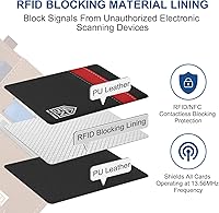 Vista 4 de ELASND Soporte para pasaporte para viaje con cordón para el cuello, funda de pasaporte con bolígrafo, cartera de pasaporte con bloqueo RFID