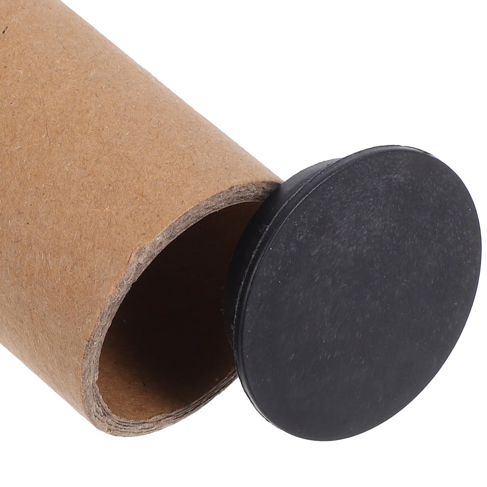 Tubos de Cartón para Embalaje de Documentos y Pósteres 40X4 CM, 10 Unidades Tapa Negra, Tubos de Papel Kraft para Envíos y Almacenamiento Seguro