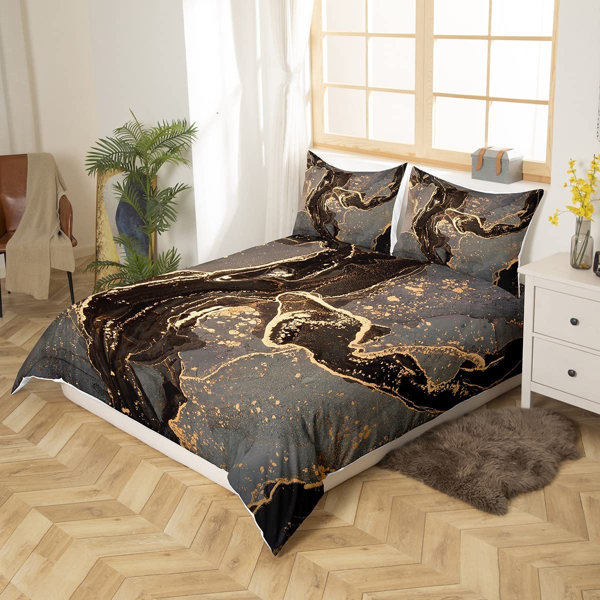 Marbling Duvet Cover Set Double Size - Image 2