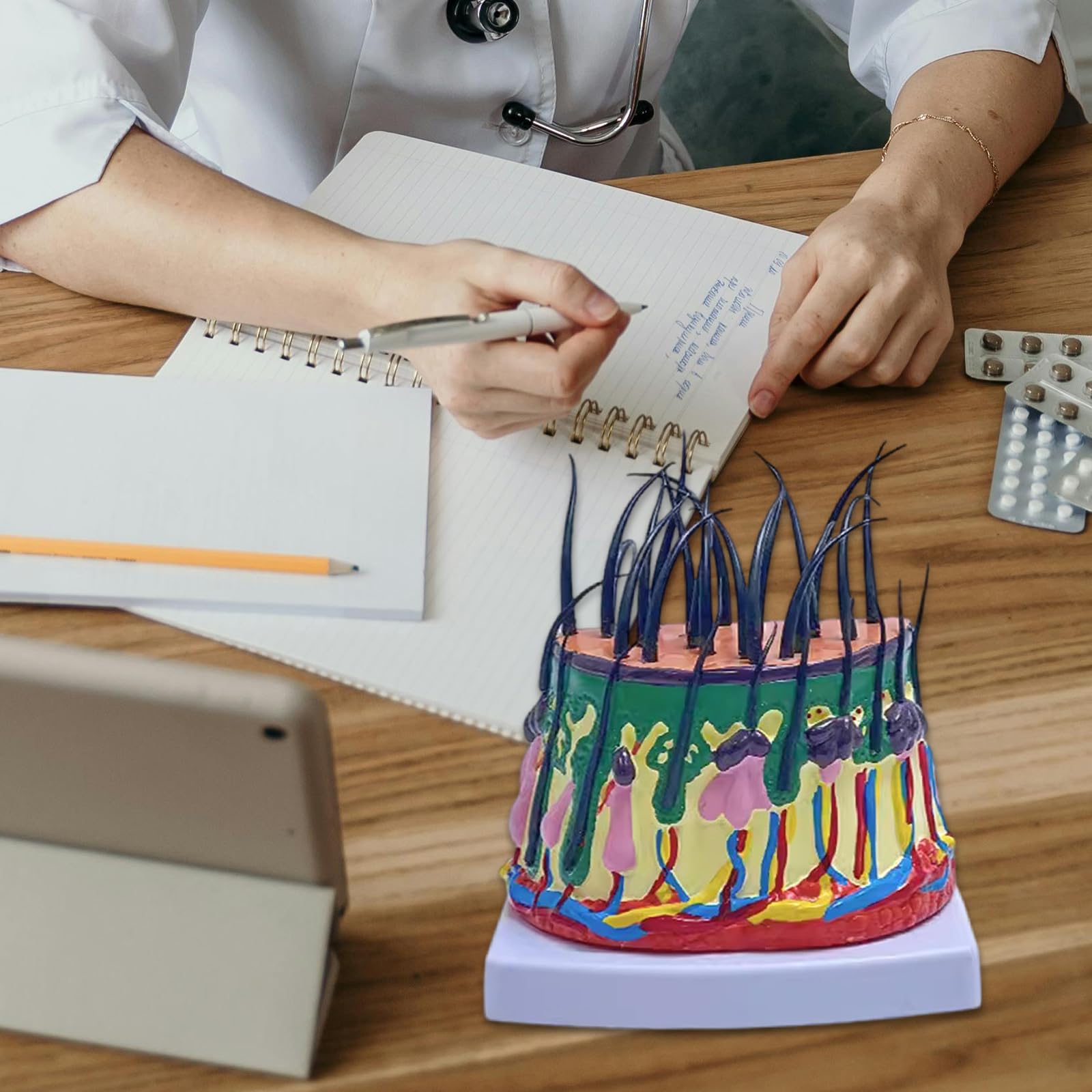 Modello cuoio capelluto ingrandito 50X per l ' educazione del