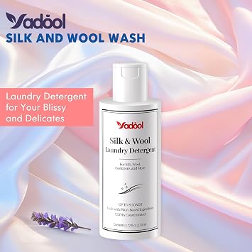 Silk Detergent & Delicate Fabric Wash Bundle - 16.91oz +3.72oz | Gentle Cashmere Wash, Wool Laundry Detergent for Silk, Lace, Cotton and Fabric Pillowcases, Wool, Cashmere, Bedding and More