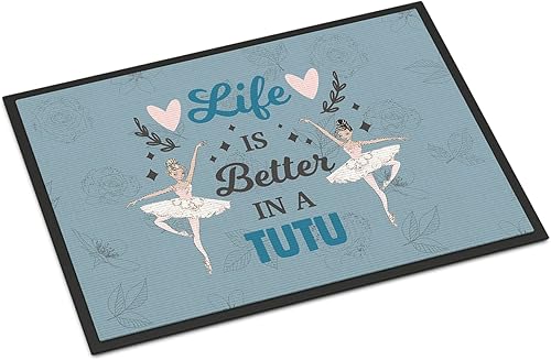 Caroline's Treasures Life is Better in a Tutu Dance - Tapete para puerta de interiorexterior, 24 pulgadas de alto x 36 ancho, multicolor Caroline's Treasures Life is Better in a Tutu Dance - Tapete para puerta de interiorexterior, 24 pulgadas de alto x 36 ancho, multicolor