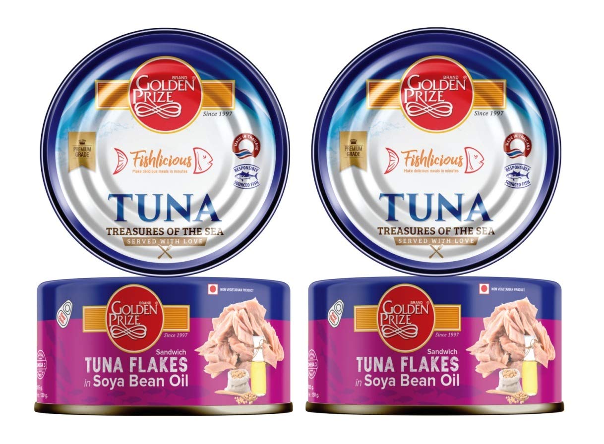 Golden Prize Tuna Sandwich Flakes in Soyabean Oil 185 GMS Each - Pack of 2 Units (B07MZ7M99F) Amazon Price History, Amazon Price Tracker