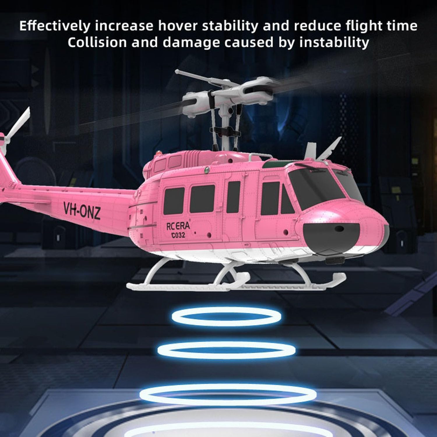 TOUCAN RC HOBBY 1/48 RC Simulation Helicopter Model C032 UH-1 Electric Remote Control Reverse Flight Stunt Aircraft 6 Axis Gyroscop for Adult