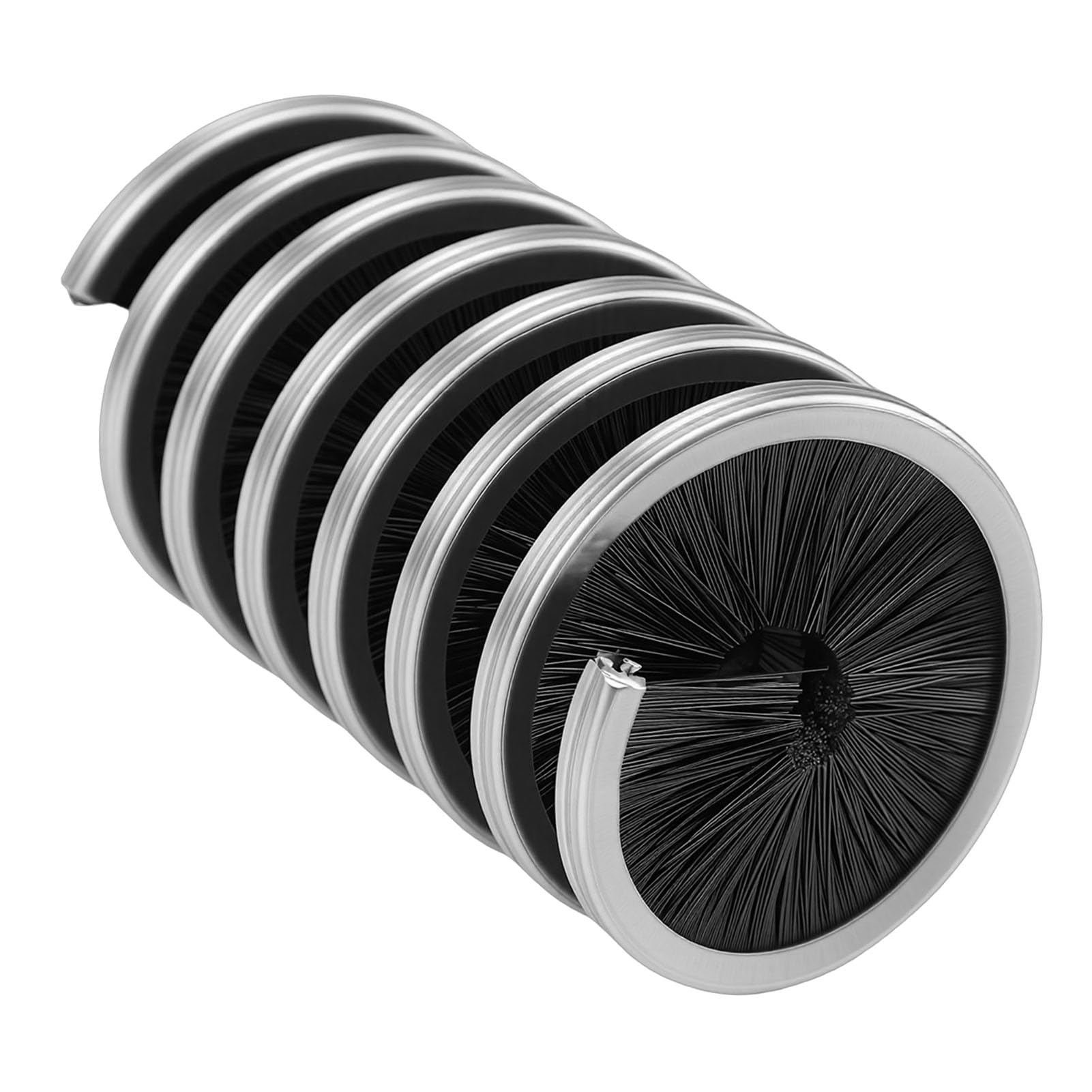 Fafeicy Seilreinigungsbürste, Edelstahl-Spiralschnurbürste, 360-Grad-Rundum-Nylon für Kletterseilausrüstung, Wäscheleine