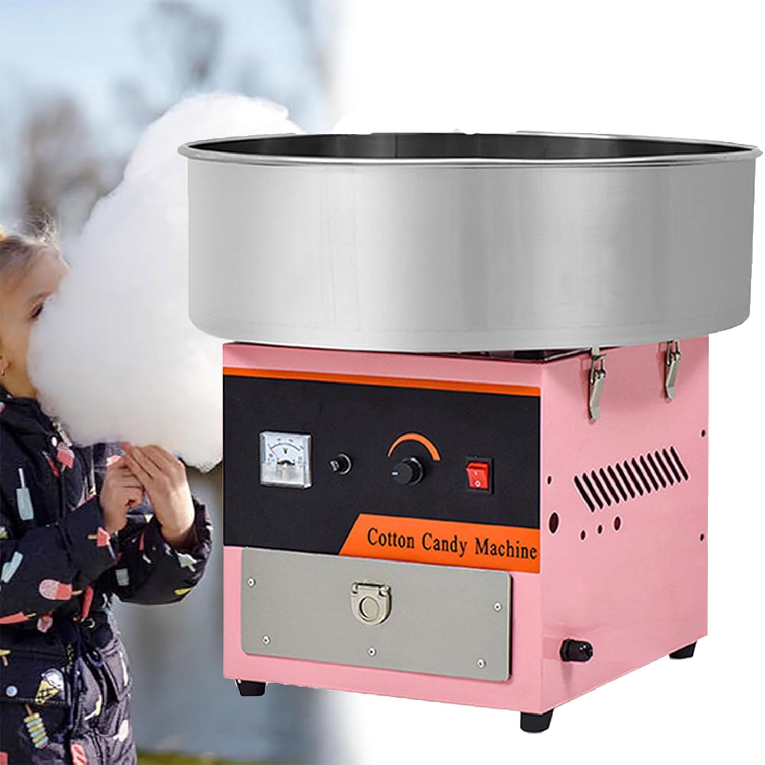 Cotton Candy Maker Machine Electric Automatic Marshmallow Flower Fancy Candyfloss Sugar Making Zero Second Sugar Suitable for Candy, Party