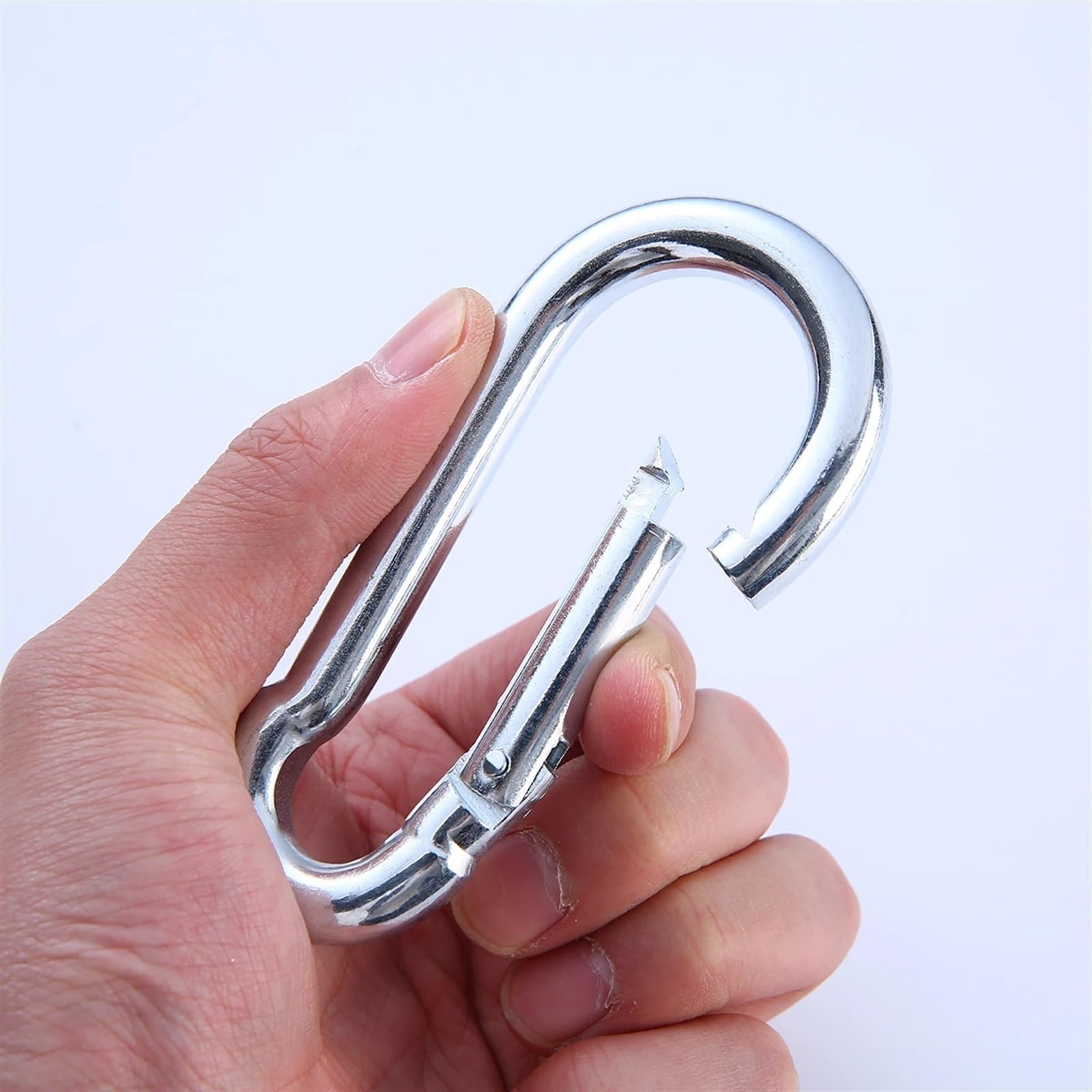 Moschettone 1/4PCS Portachiavi Moschettone con moschettone Clip Portachiavi Gancio di Collegamento rapido Resistente for Viaggi in Campeggio per Corde Ganci per Catene