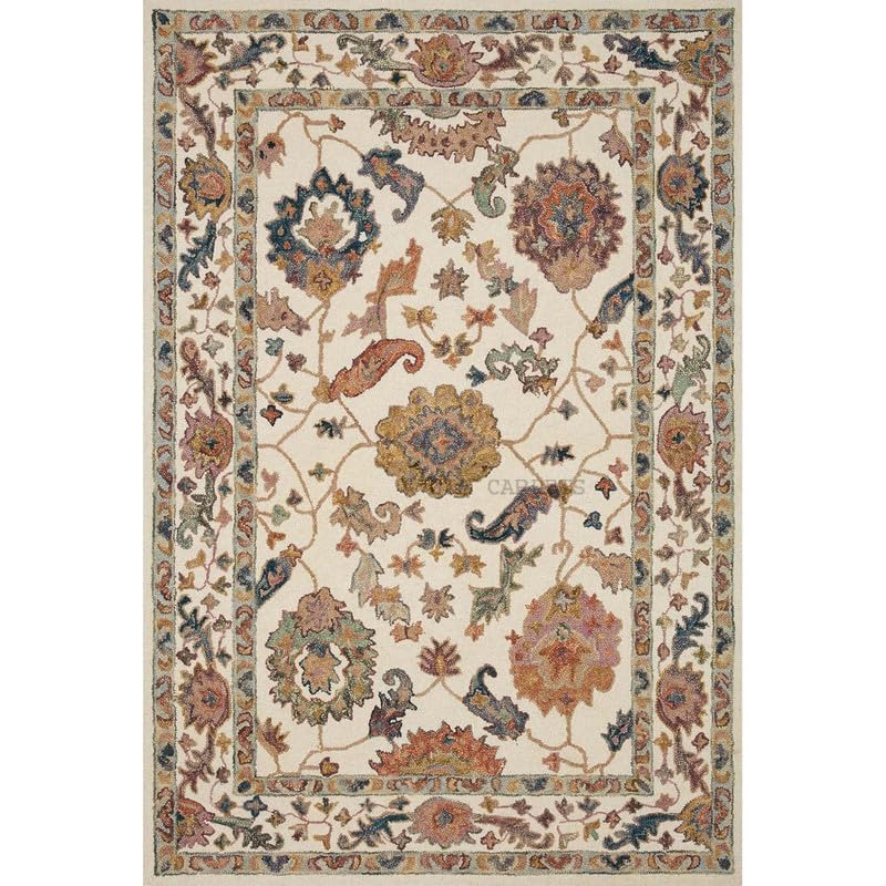 Image of zia carpets Hand Tufted Woollen Modern Collection Bedroom & Living Room Carpet Size 6 X 8 Feet