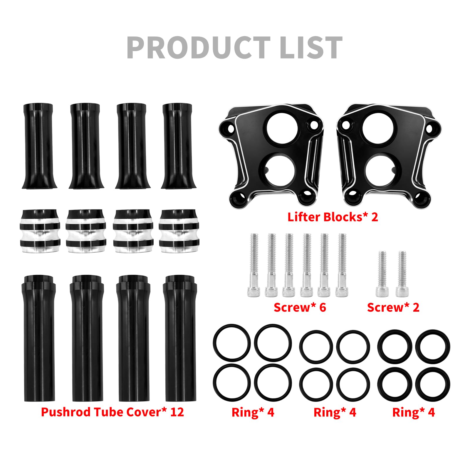 Motorcycle Aluminum Pushrod Cover Lifter Block For Harley 1999-2017...