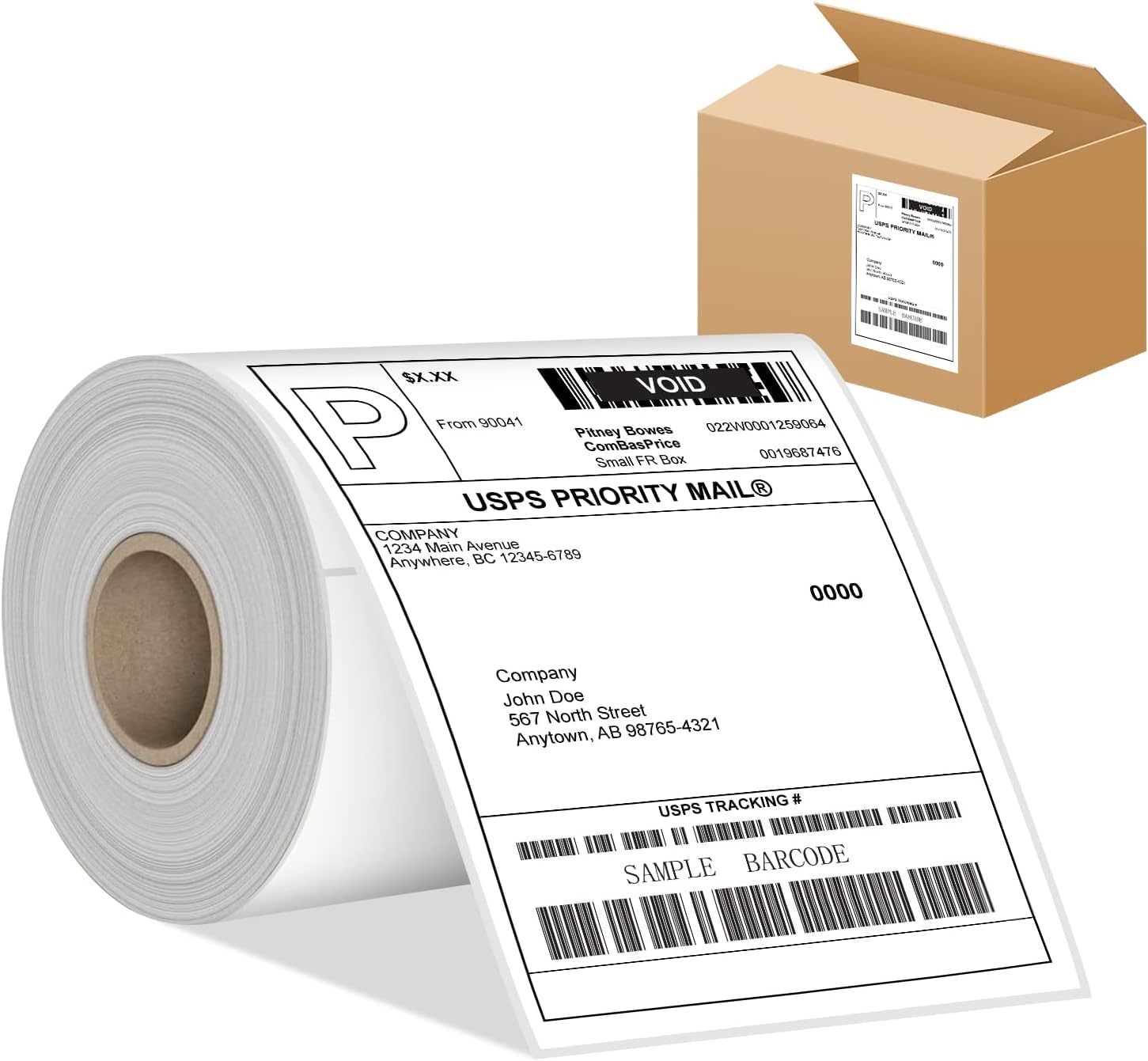 4”x6” Thermal Labels Shipping Labels, BESTIKER 4”x6” Direct Thermal Labels 1 Rolls, Compatible Zebra 2844 Rollo Thermal Printer Label 4x6 with Perforated, 250 Labels/Roll, 1” Core image 7