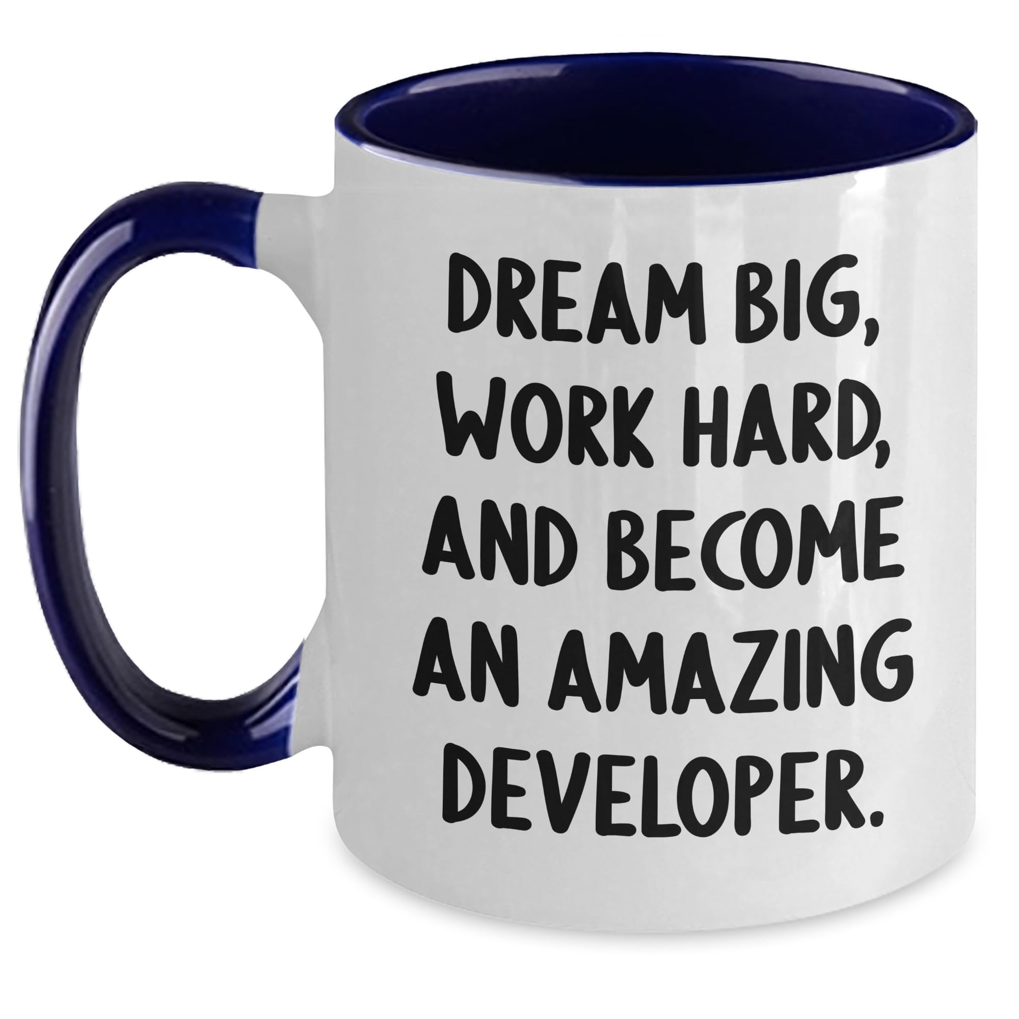 Mother's Day Unique Gifts for Developers, Inspirational Two Tone Coffee Mug, Thoughtful Gifts from Friends for Coding Enthusiasts
