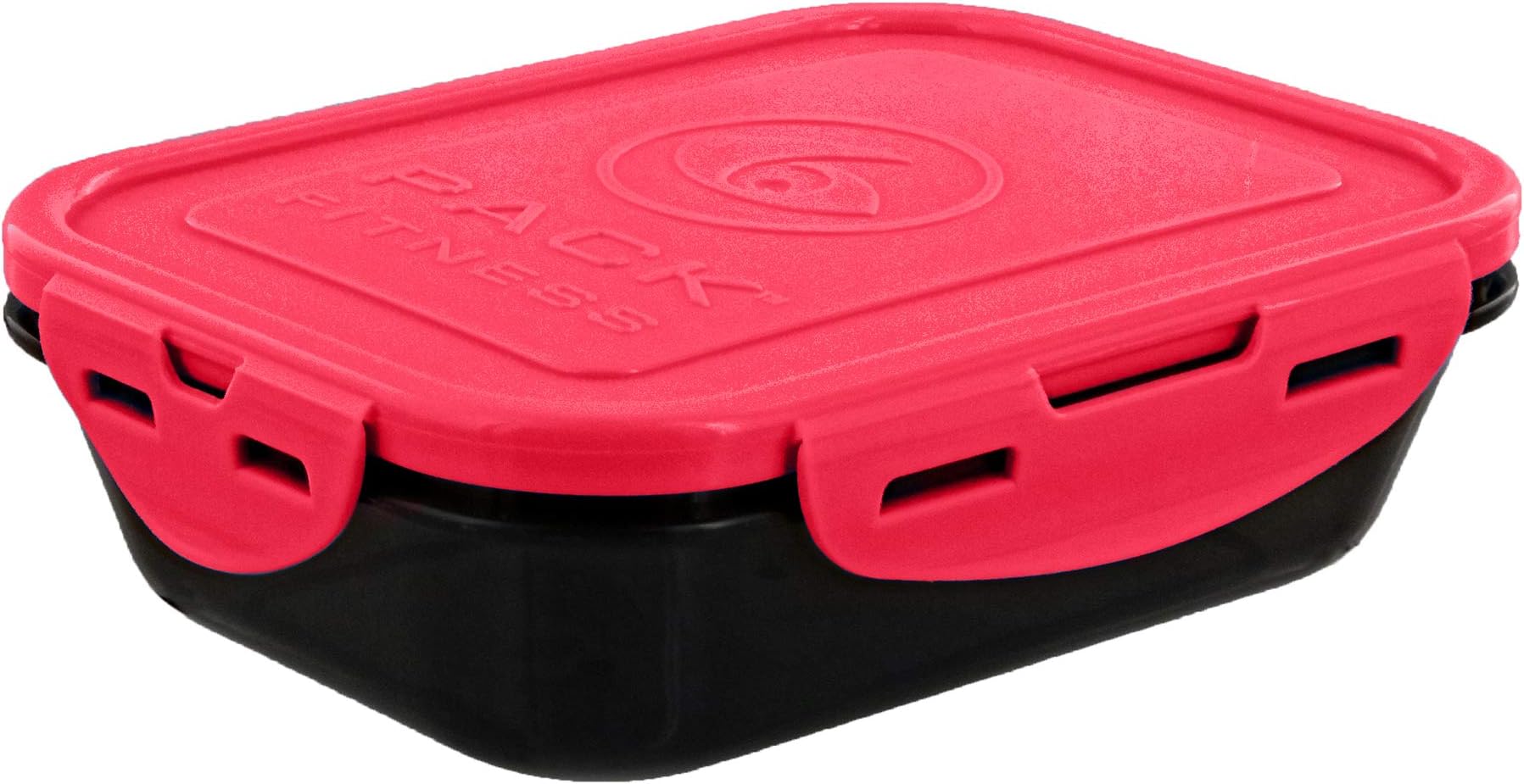 6 Pack Fitness Sure Seal Meal Prep Containers Set of 5 20oz (Black/Neon Pink)
