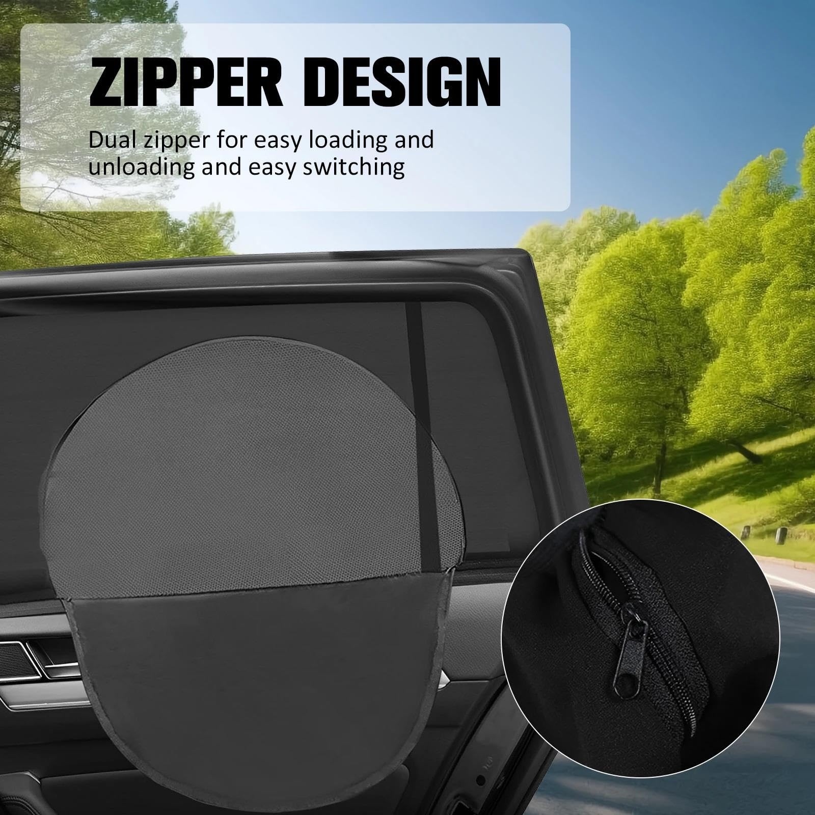 Auto Protección Ventana 2 Cortinas Elásticas Para Ventana De Coche Parasol Transpirable Para Ventana Delantera Y Trasera Protección Solar(2pcs Front Window)