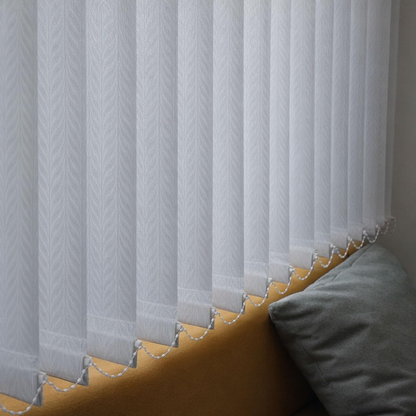 Lamellenvorhang Vertikaljalousien für Den Innen– 60–320cm Breite X 100–300cm Höhe, Lichtdurchlässig Jalousien, Verdunkelungsvorhänge Nach Maß, für Zuhause Büro, Grau(W130x160cm)
