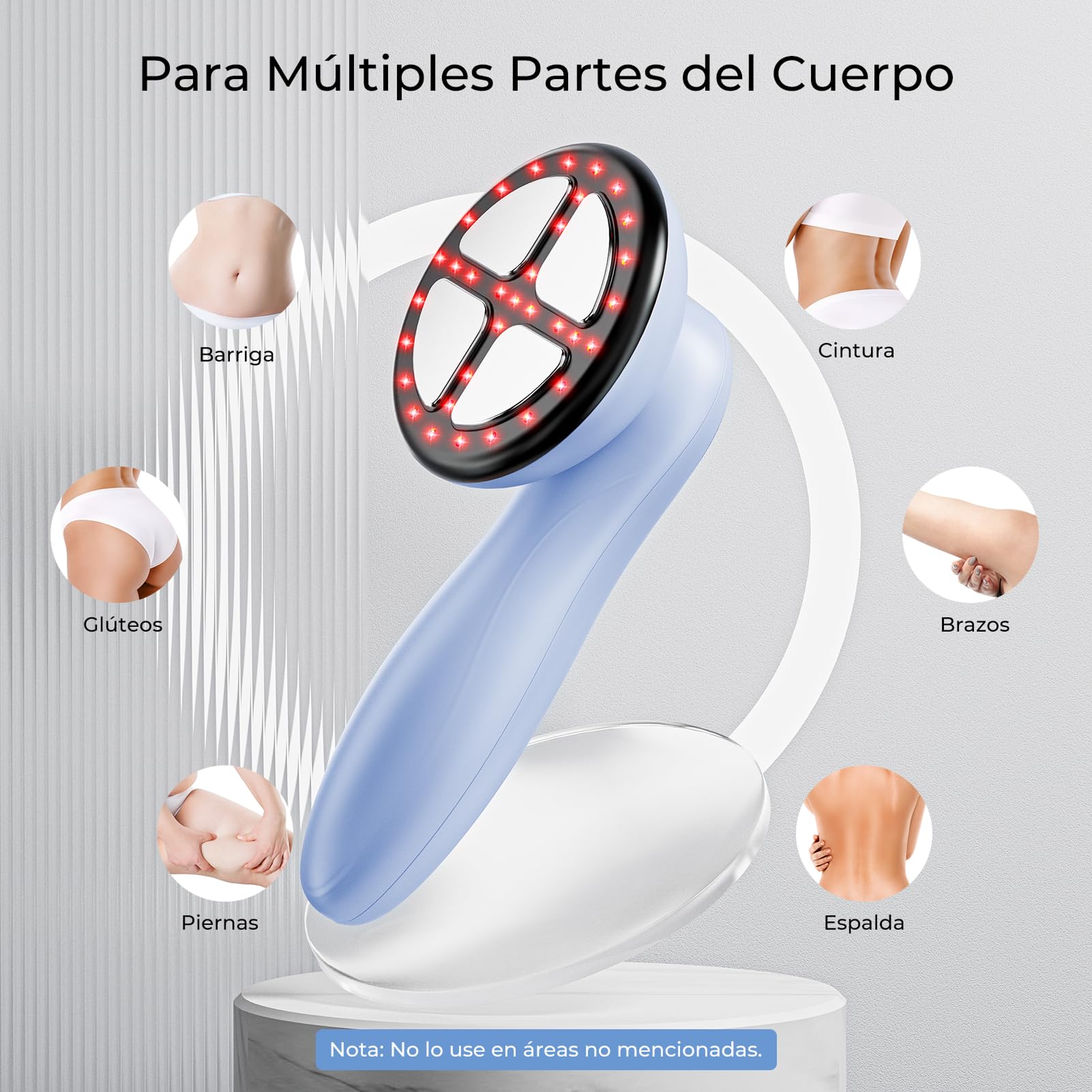 Masajeador Anticelulítico, Celulitis Masajeador Electrico para Masaje de Cintura, Abdomen, Glúteos, Brazos, Piernas y Espalda (Azul)