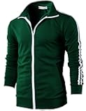 Mens Active Slim Fit Track Lightweight Jacket Zip-up Long Sleeve
