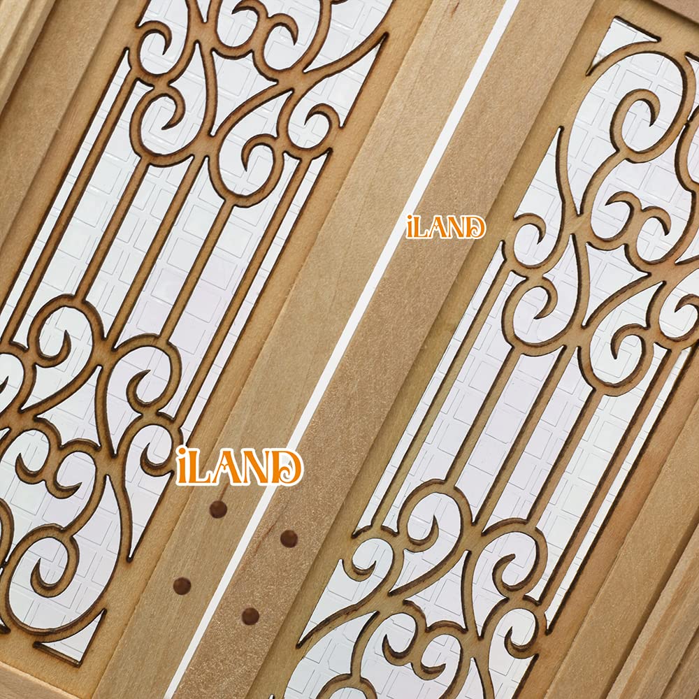 Puerta Clásica De 4 Paneles Para Casa De Muñecas Escala 1:12 – De Madera, Con Pomo Y Llave, Fácil De Montar