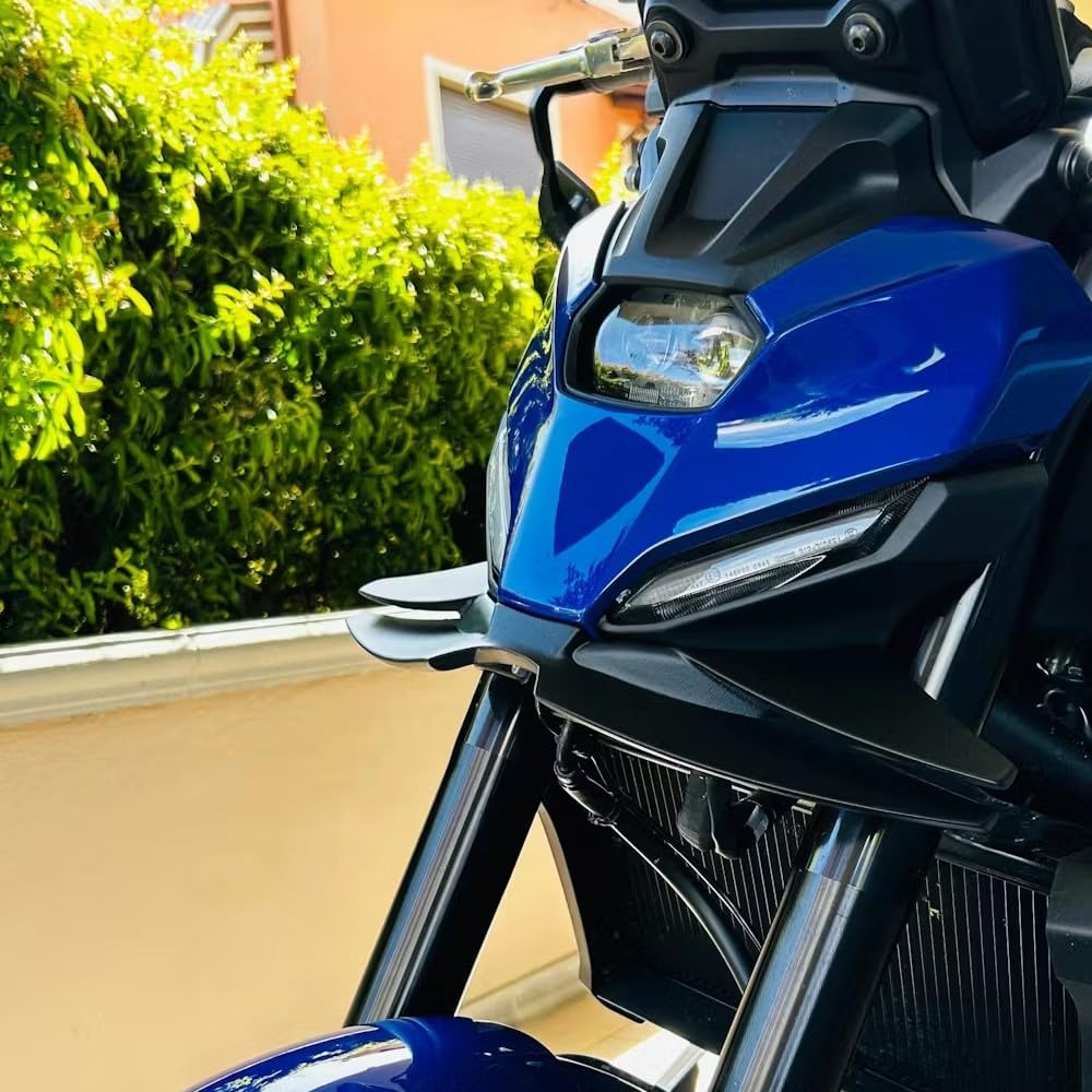 Aileron aérodynamique pour Moto Aile éolienne pour Yamaha MT07 MT 07 2024 2025 Kit de Spoilers latéraux Avant Accessoires Spoiler Avant Carénage Conception légère