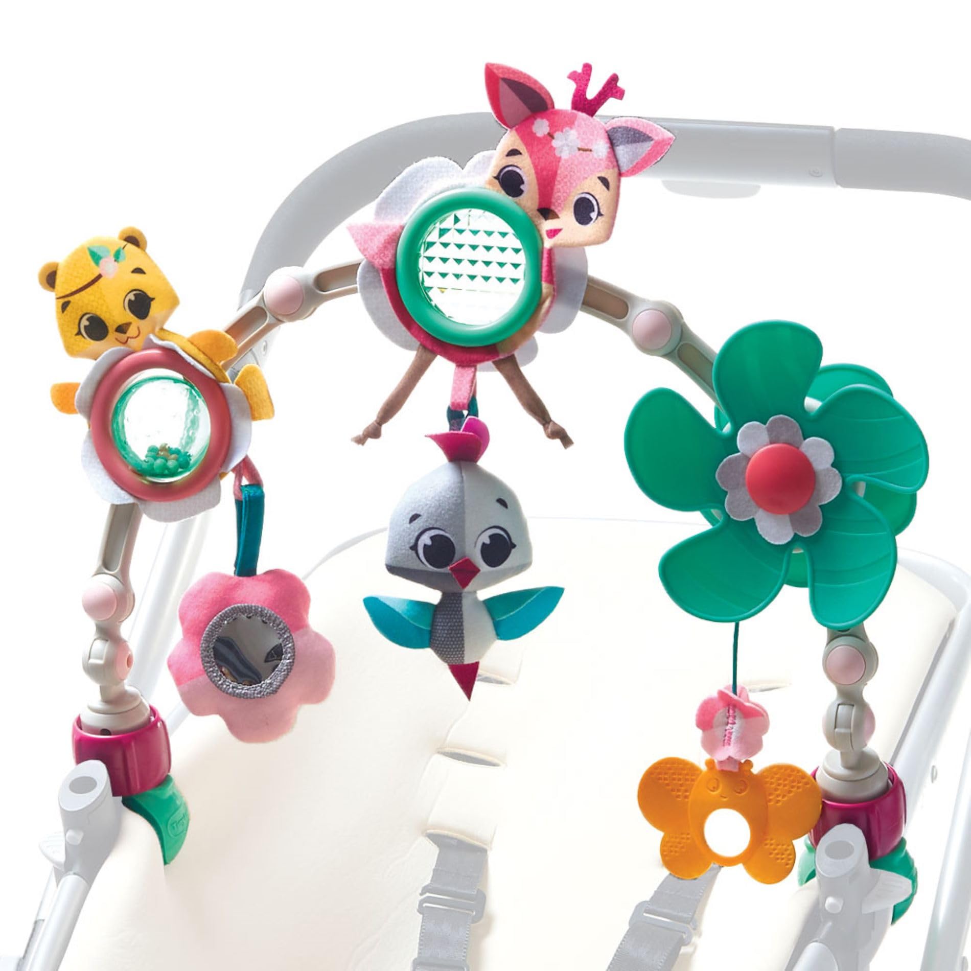 Tiny Love Arche d’activité Sunny Stroll avec Hochets, dès la Naissance, Clips de Fixation Universels Compatibles avec toutes les Poussettes ou Landaus, Collection Tiny Princess Tales