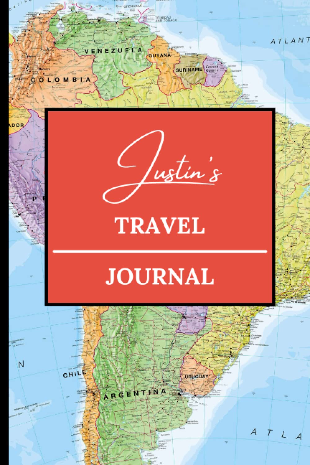 Justin's Travel Journal - South America: Elegant travel journal notebook for daily writing, drawing, and journaling on your trip abroad.