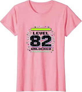 Level 82 Unlocked Birthday Gift - Gamer Achievement T-Shirt