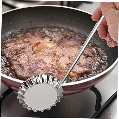 Miniatura 8 de HOMSFOU 4 Pcs Oil Pier Mold Cooking Tool Shredded Mold Cookie Molds Aluminum Cake Spoon Fried Snack Mold Skillet Cookie Metal Frying Spoon Frying