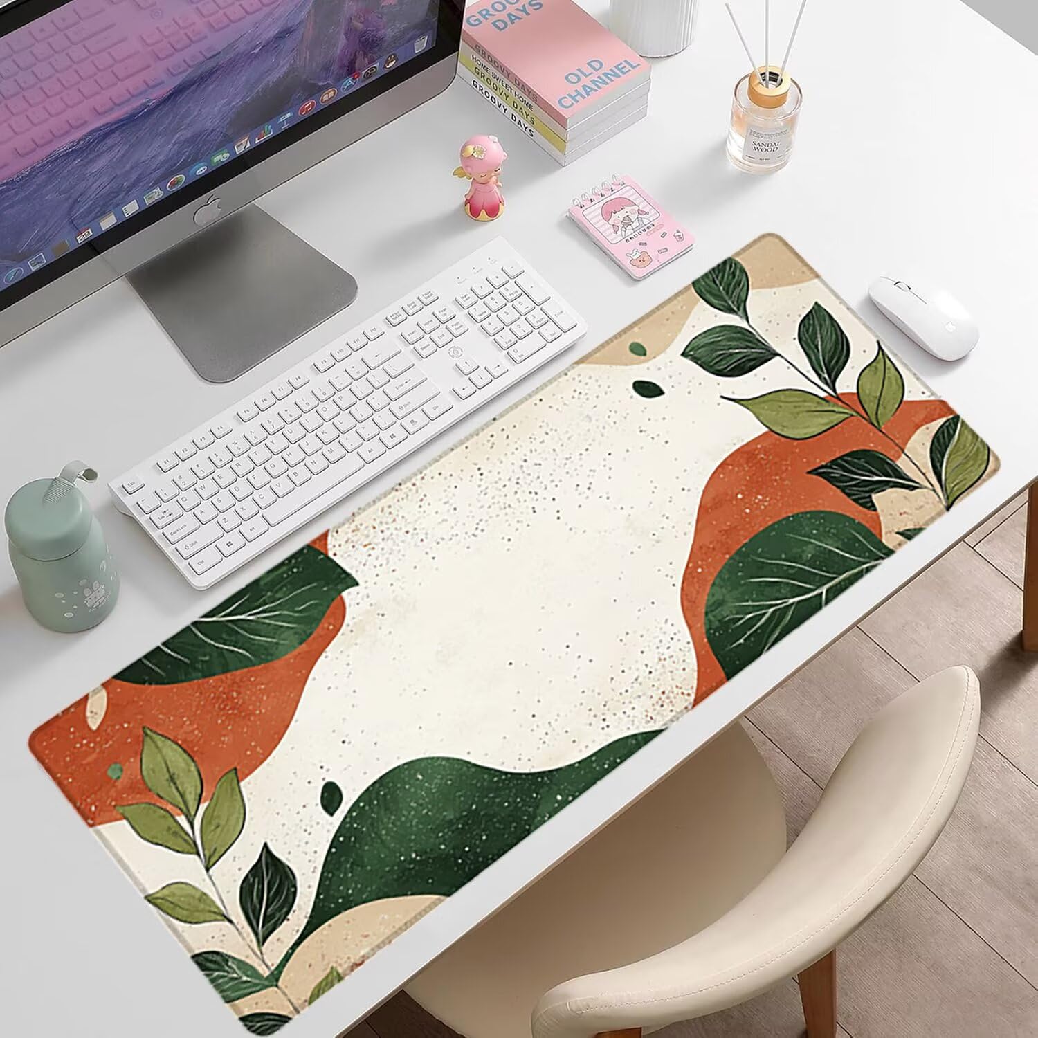 Podkładka pod mysz do gier XXL - 1400x600x3mm - duża antypoślizgowa podkładka pod klawiaturę biurową z przeszytymi krawędziami, Retro duża podkładka pod mysz do gier do biura i domu, poprawia prędkość