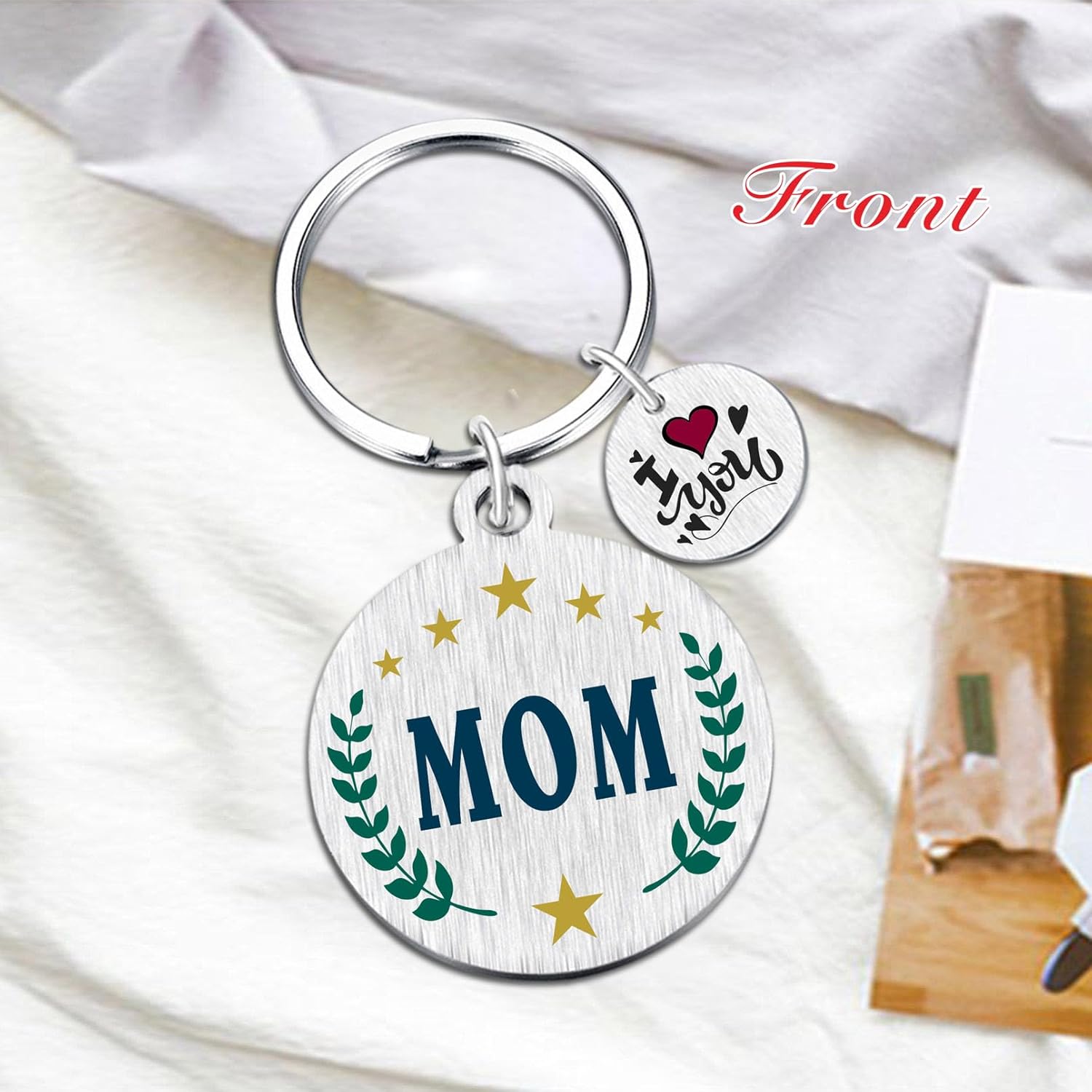 Yobent Gifts for Mom Valentines Day Keychain - I Love and Appreciate You Mom Birthday Gifts from Daughter Son, Best Mommy Thanksgiving Gift Ideas, Appreciate Mother Present - Image 4