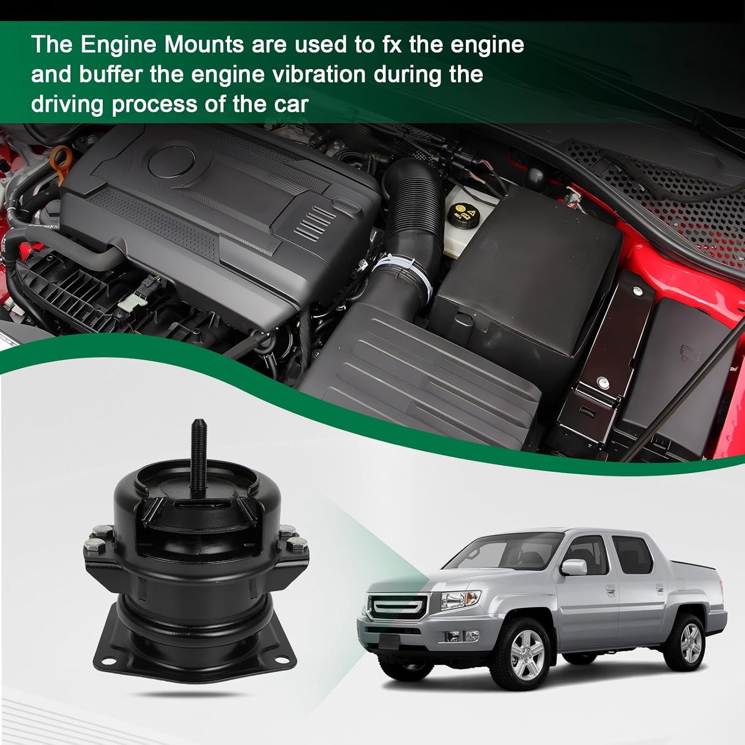 SCITOO Engine Motor Mount for Acura CL 3.2L 2001-2003,for Acura MDX 3.5L 2001-2006 A4519 EM9441