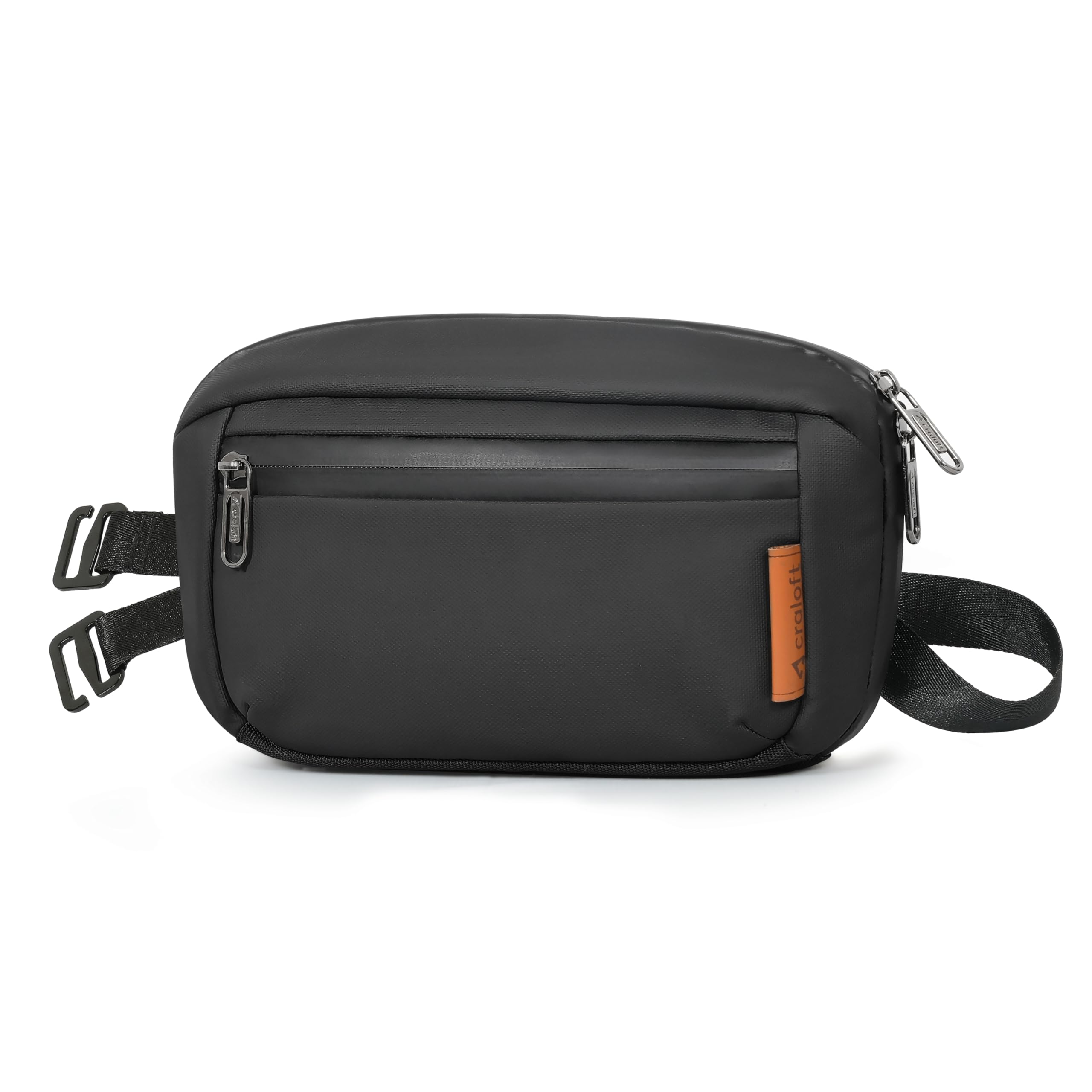 Polyester Passport Holder Crossbody Bag for Men & Women with Detachable Belt, Family Travel Wallet Cover/Essentials (Black, CPH3)