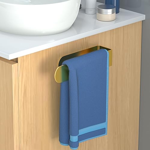 Miniatura 7 de HUFEEOH Toallero de mano adhesivo, soporte para toallas de cocina, barras de toalla montado en la pared, soporte de toalla de baño de acero