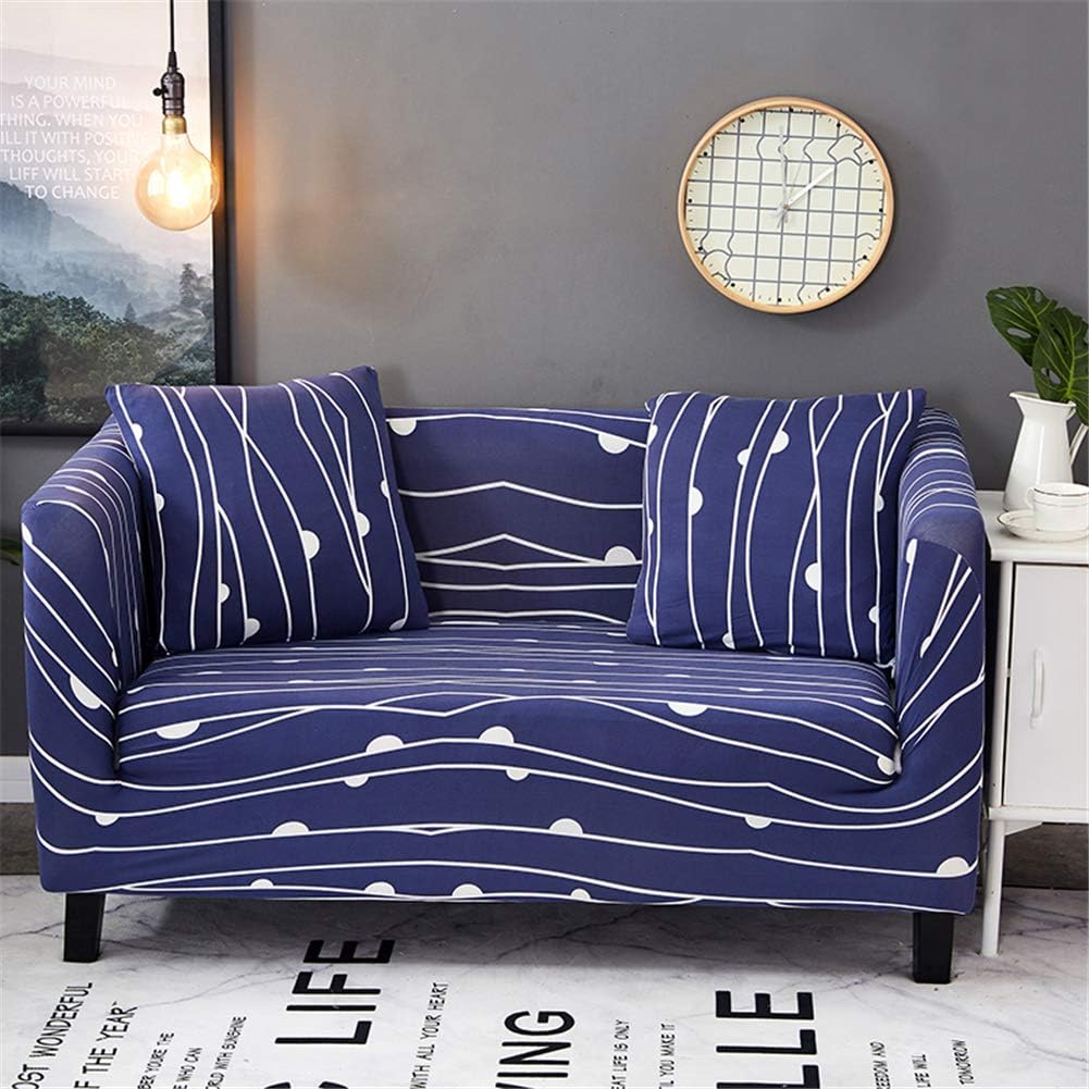 nordmiex Stretch Sofa Slipcovers Fitted Furniture Protector Printed Sofa Cover Stylish Fabric Couch Cover with 2 Pillowcases for 4 Cushion Couch(Sofa-4 Seater,Musical Note)
