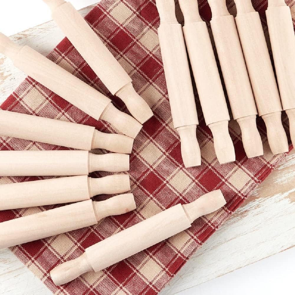 Group of 48 Unfinished Wood Craft Rolling Pins for Parties, Favors, and Embellishing