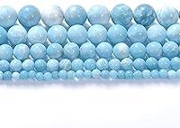 Vista 3 de 8mm Natural Larimar Gemstone Round Loose Beads Crystal Stone Bracelet Necklace Accessories Crafts for Jewelry Making DIY,1 Strand 15