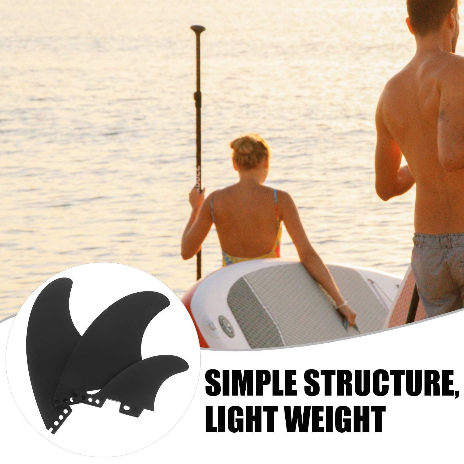 Yardwe 1 Set Aufblasbare Paddle Board Fin Ersatz: 5,4 Zoll Universal Sup Stabilisator Flossen Für Stand Up Boards Kajak Tracking