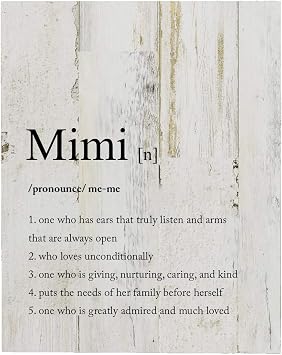 LifeSong Milestones Personalized Grandmother Gift The Definition from Grandson, Nephew, Granddaughter, Grandchildren Wooden Plaques White 8x10 Mimi