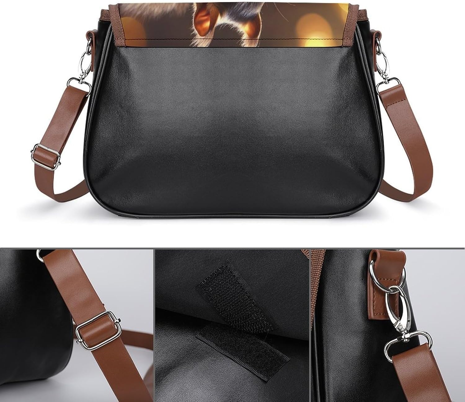 Squirrel Birthday Cute Women's Shoulder Handbags Cute PU Leather Purse Crossbody Messenger Bags