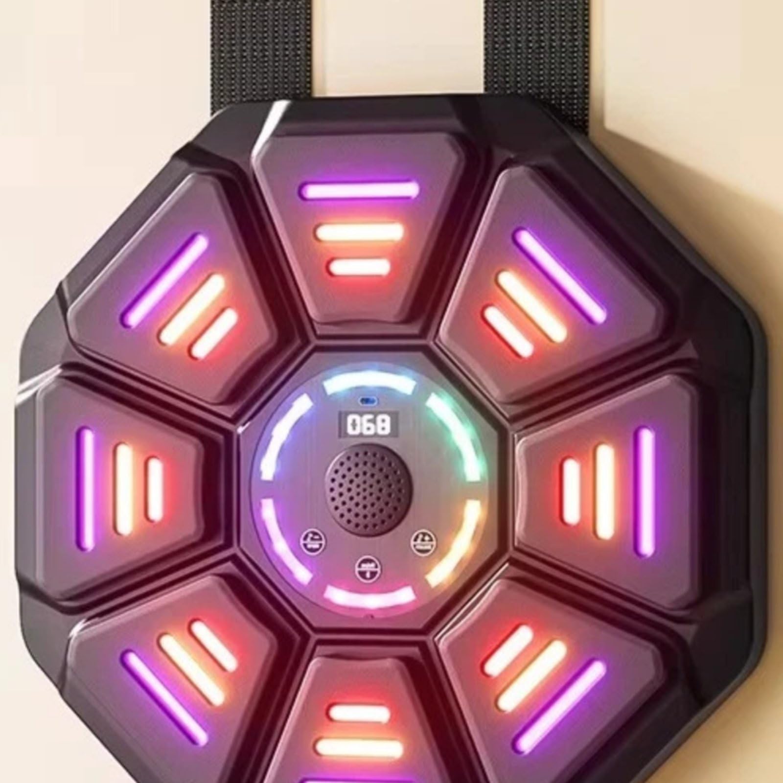 Electronic Boxing Bersaglio da Elettronico Pannello Allenatore Sacco con Musica da Smartphone E Indicazioni Chiare Impostazioni Multiple per Età