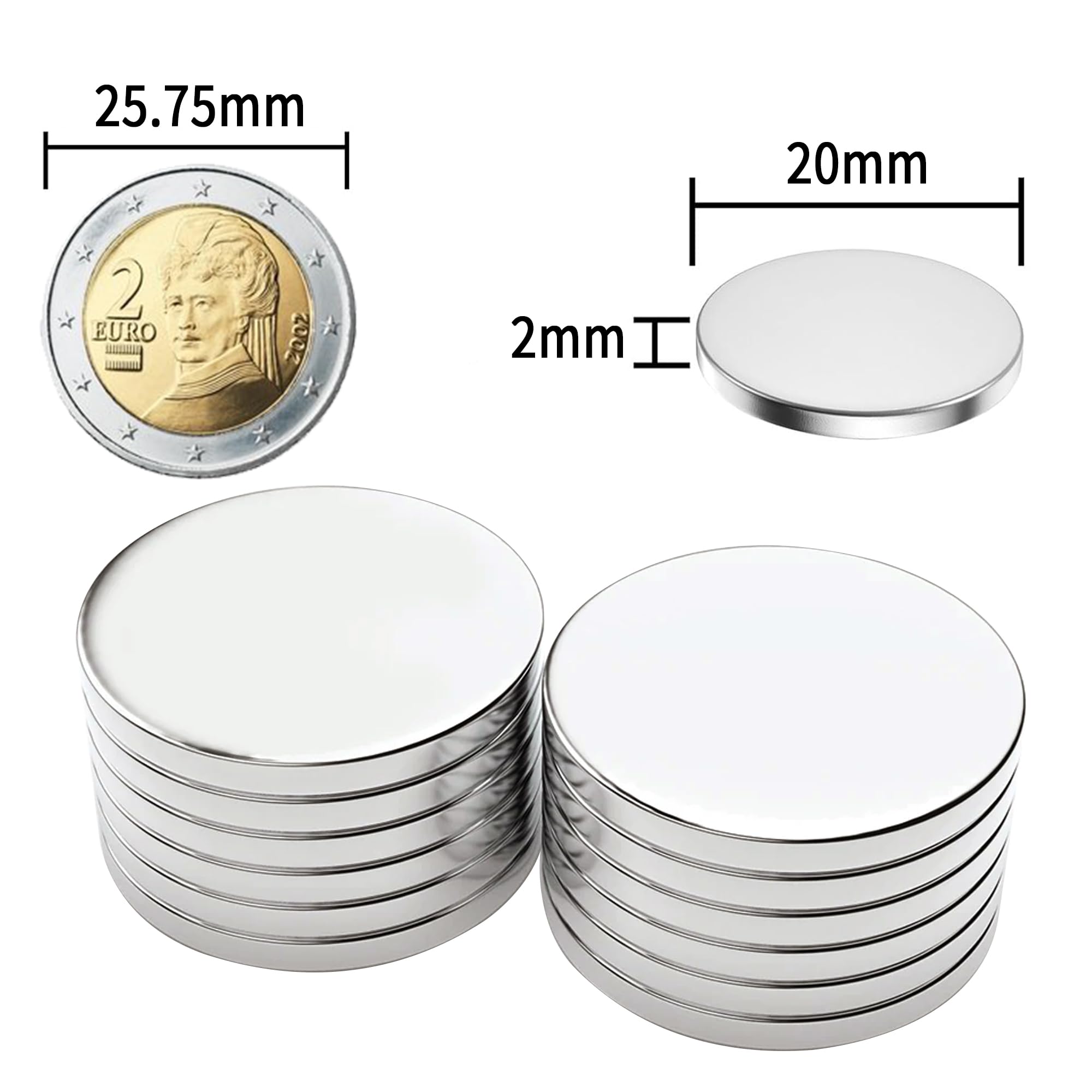 Schijfmagneet 10 x 3 mm, N48 met 2 KG houdkracht