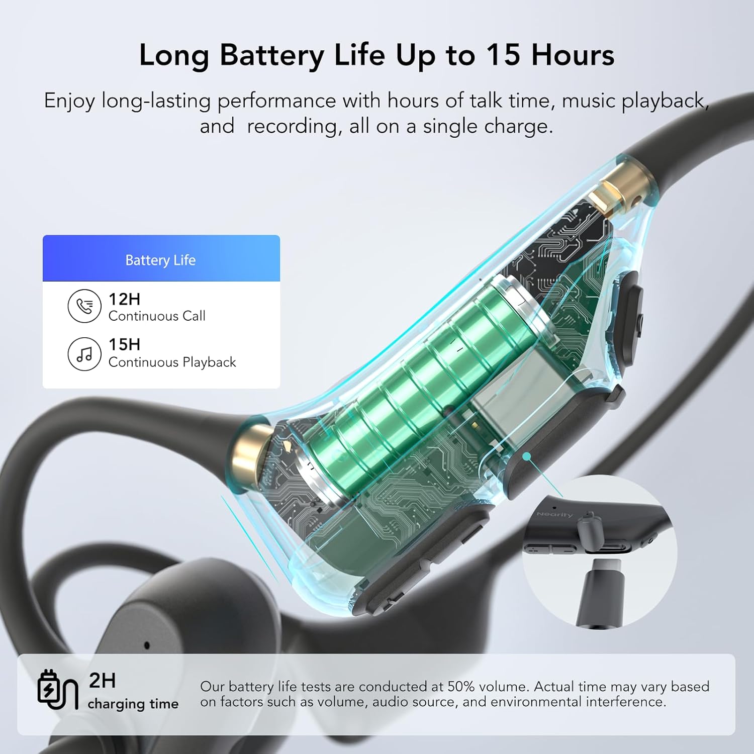 NEARITY MemPod Pro 2S Voice Recorder Headset, Open Ear Bluetooth Headphones with Mic, ChatGPT Powered Transcribe & Summarize, Dongle, App Control, Support 97 Languages, for Lectures/Meetings/Calls - Image 9