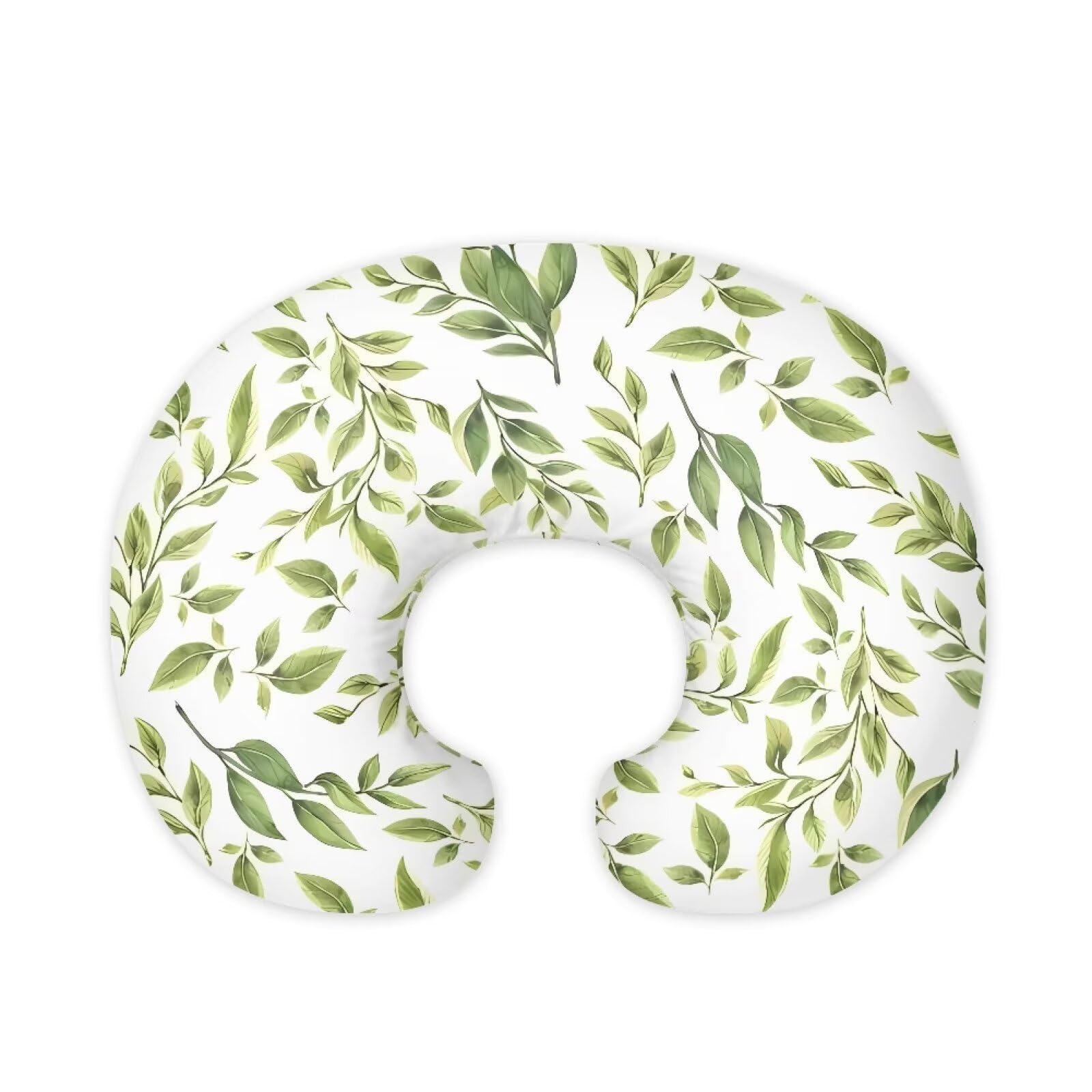 Nopersonality Leaves Baby Nursing Pillow Cover Stretchy Breathable Breastfeeding Pillow Cover Easy to Clean Neutral Pillow Cover for Infant Snug