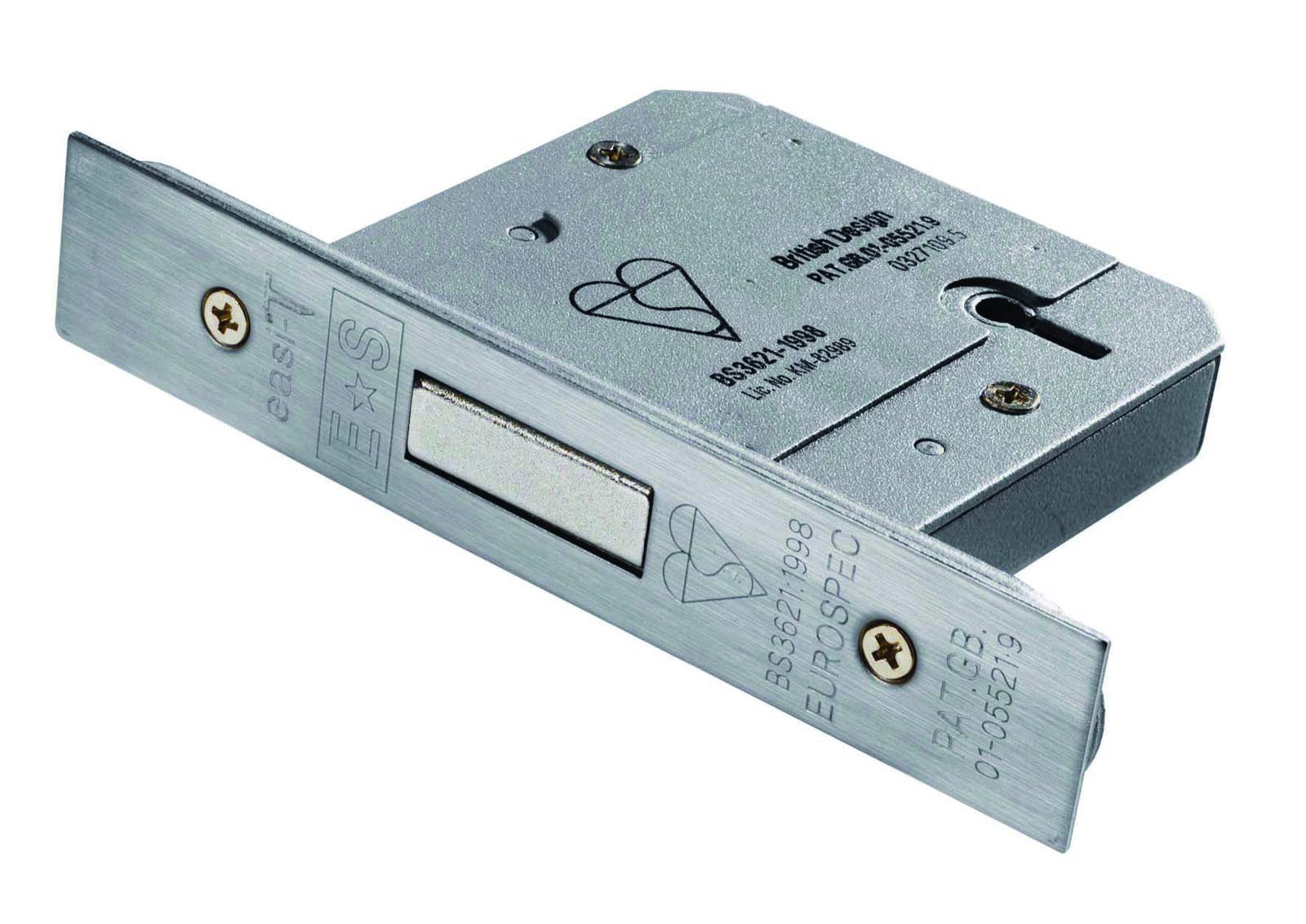 Carlisle Brass Satin Stainless Steel Ldb5530sss Easi-T 5 Lever Deadlock Bs, 3" / 76Mm