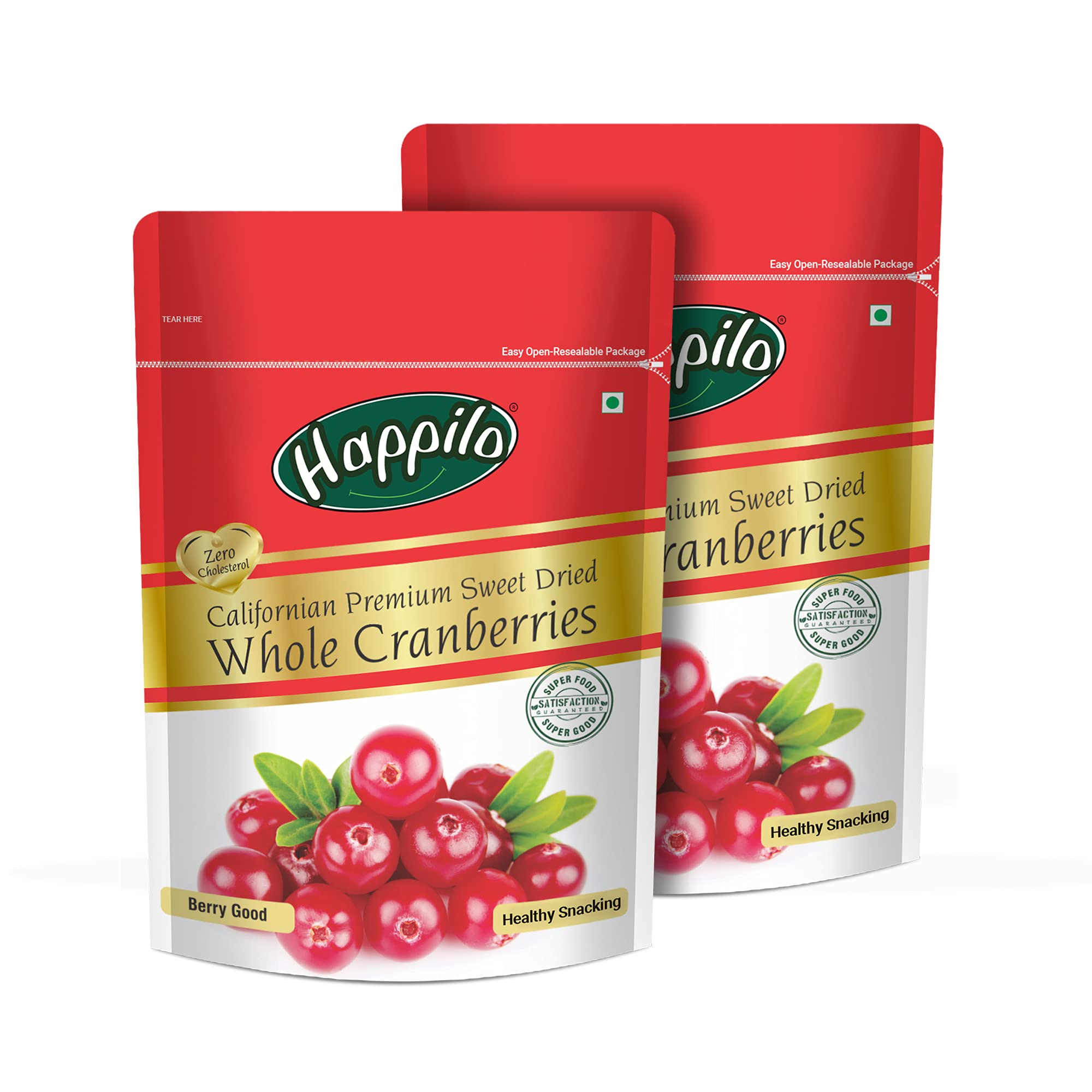 Happilo Premium Californian Whole Cranberries Dried & Sweet Pouch, 200 g, 2 Count (B0758J6W7S) Amazon Price History, Amazon Price Tracker