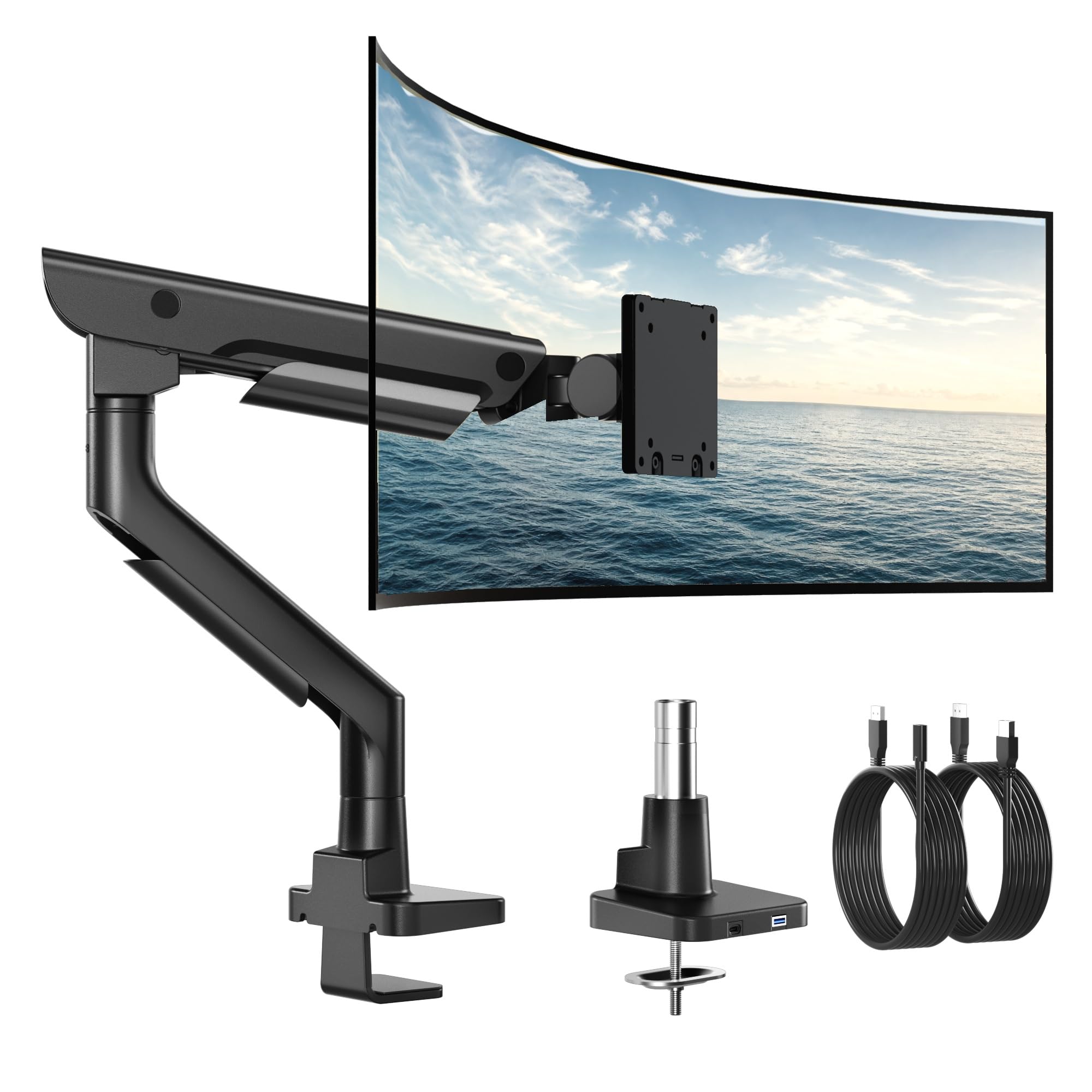 monTEK Premium Aluminum Monitor Arm for 17–57” Ultrawide Screens