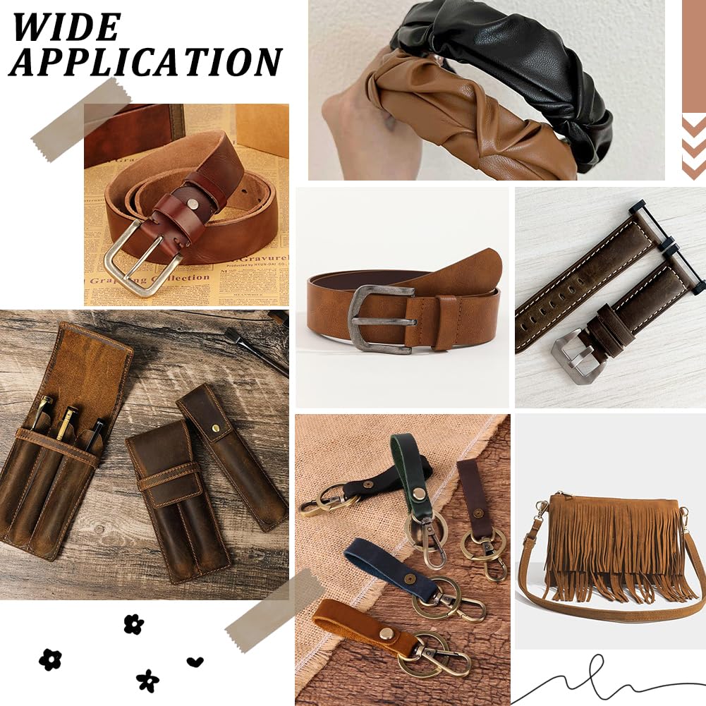 Sangle Cuir Crazy Horse GORGECRAFT - 2m X 5cm, Épaisseur 1.8mm - Pour Artisanat, Ceintures, Accessoires