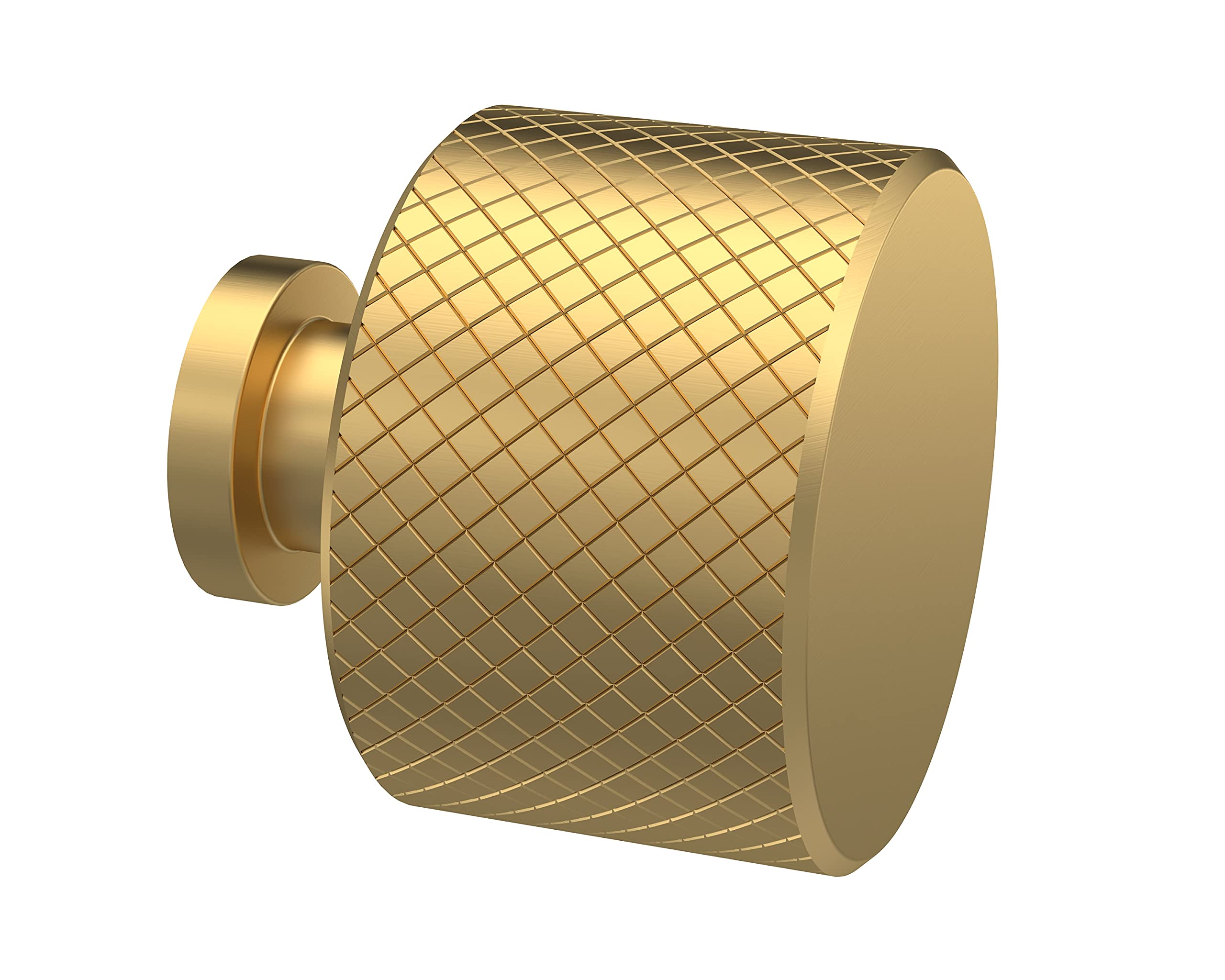 Hudson Reed Knurled Knob Handle - Brushed Brass